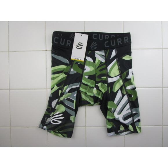 Under Armour Stephen Curry Heat Gear Compression Shorts Green Men's Small - Picture 1 of 3